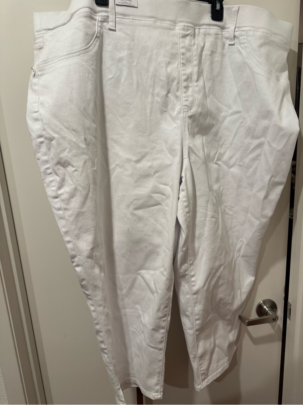 Terra & Sky White Straight-Leg Women’s Jeans